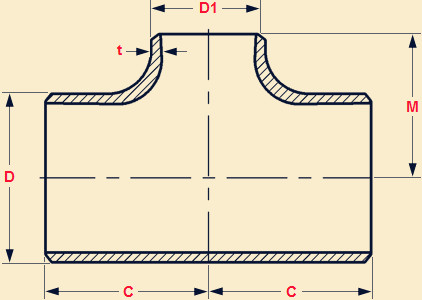 A234 WPB Reducing Tee Dimensions