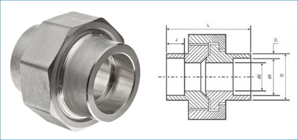 Socket Weld Unions Dimensions