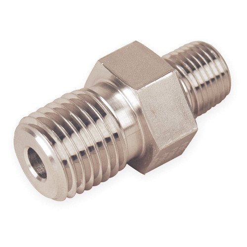 JIAIIO 1/4 MaleMale Hex Nipple M/M Stainless Steel SS304 Threaded Pipe Fittings 32mm Length 