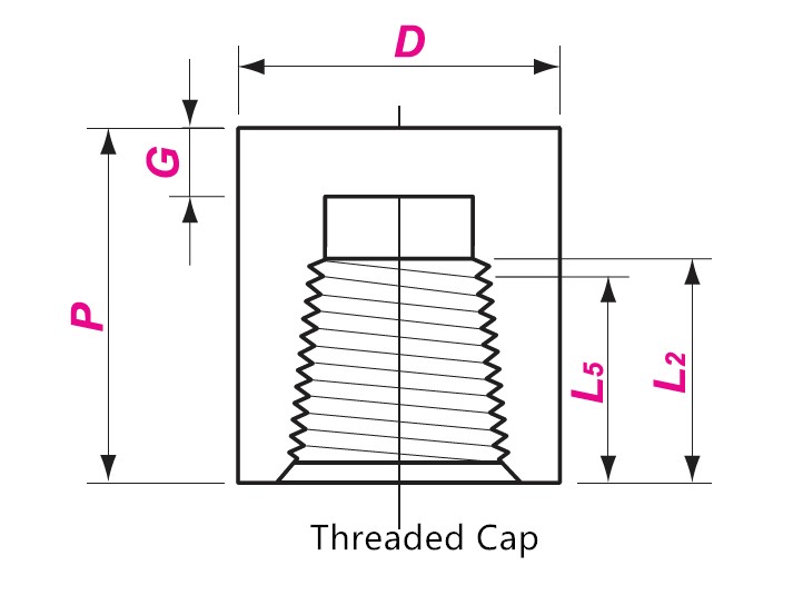 Threaded Pipe Cap Drawing