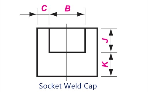 Socket Weld Cap Drawing