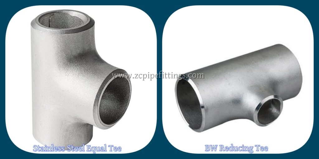 stainless steel equal tee and reducing tee