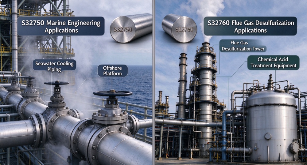 S32750 Marine Engineering Applications vs S32760 Flue Gas Desulfurization Applications